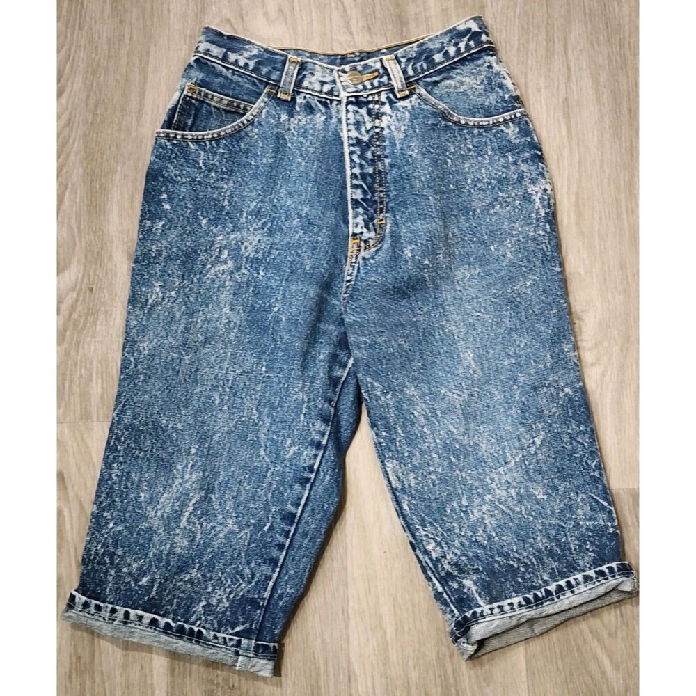 Vtg Sasson Denim Shorts Moms Bermuda Women’s Size 5 Acid Wash High-Rise 80s